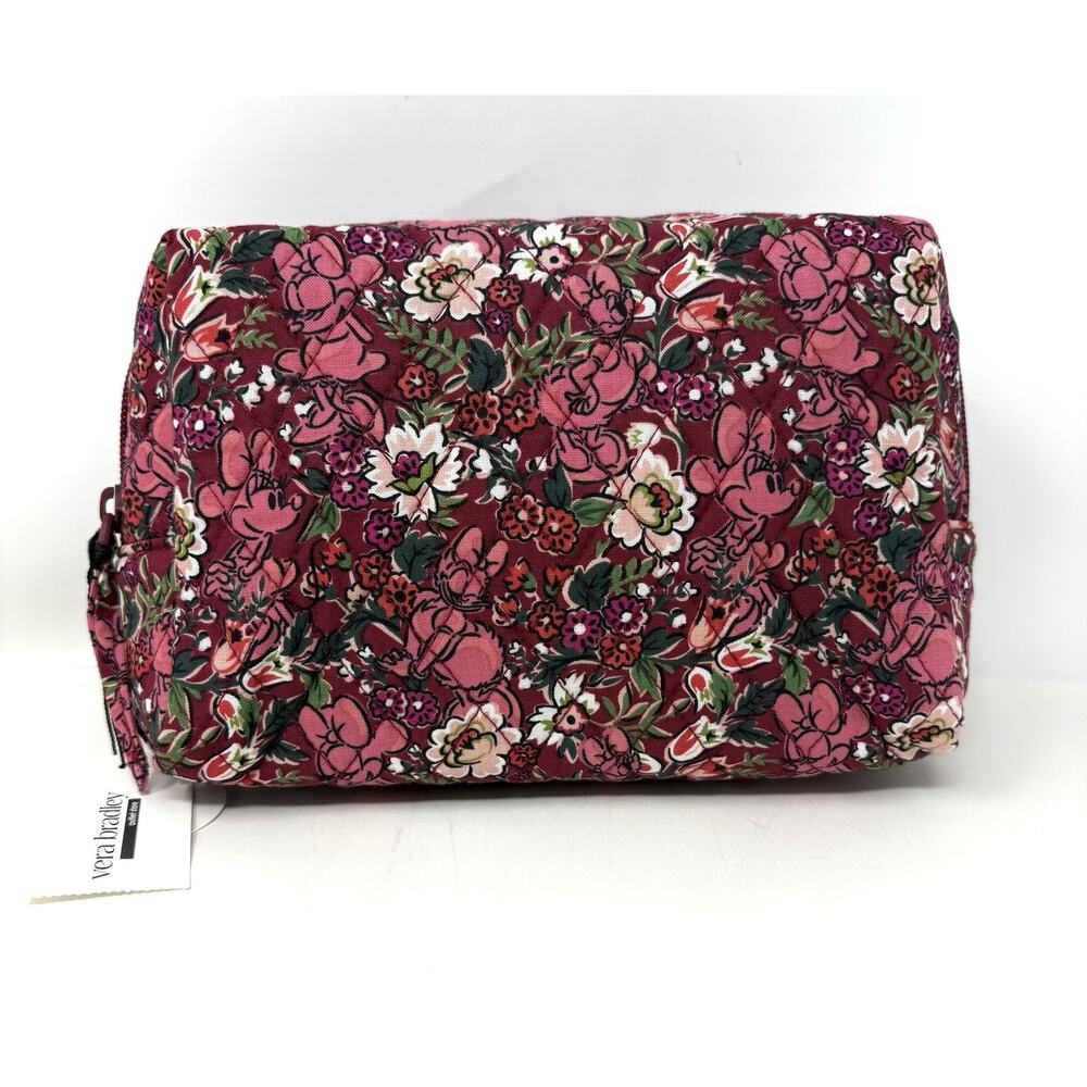 Vera Bradley Minnie Mouse Daisy Duck Makeup Essential Cosmetic Bag Hidden Hearts